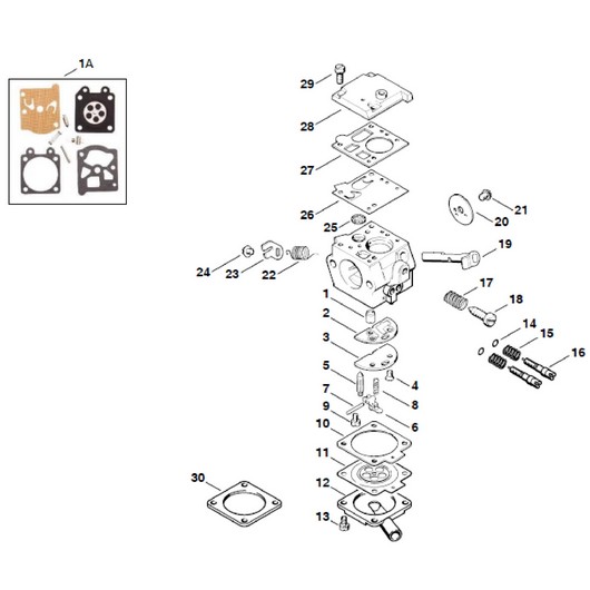 Ремкомплект карбюратора Champion 372